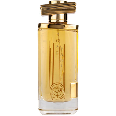 Rose Vanilla Eau de Parfum 110ml från Maison Asrar - en tidlös unisexdoft av ros och vanilj som utstrålar elegans och sensualitet.