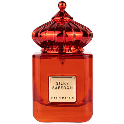 Silky Saffron Eau de Parfum 100ml från Matin Martin: en sensuell doft med saffran, ros och sandelträ för sofistikerad elegans.