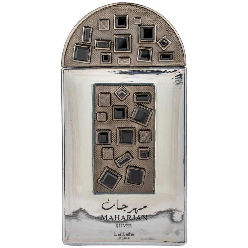 Maharjan Silver Eau de Parfum 100ml från Lattafa Pride – en lyxig unisexdoft med citrus, blommor och träiga undertoner.
