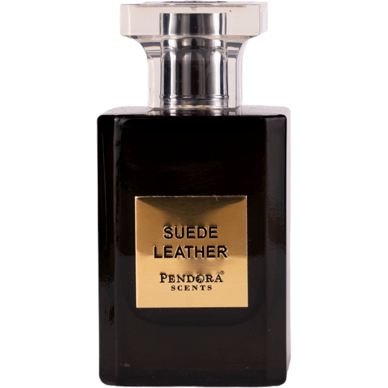 Suede Leather Eau de Parfum 100ml från Pendora Scents – en elegant doft med läder, trä och kryddiga toner för den moderna individen.