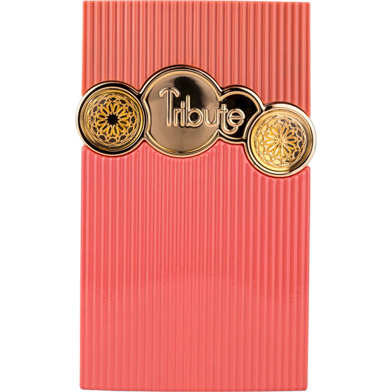 Tribute Pink Eau de Parfum 100ml: En feminin doft med blommiga och fruktiga noter, perfekt för alla tillfällen. Upplev elegans och skönhet i varje spray.