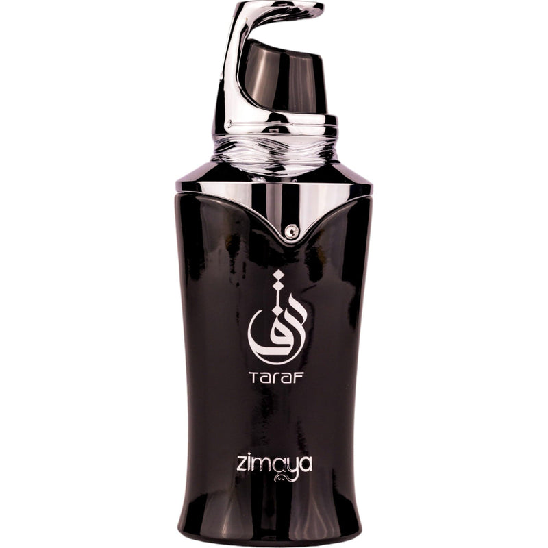 Taraf Black EDP 100ml från Zimaya – en mystisk unisexdoft med intensiva kryddor, träiga inslag och en hypnotisk bas av ambra.