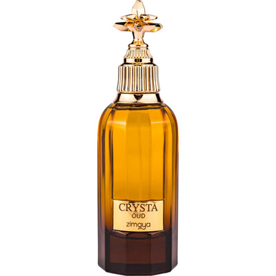 Crysta Oud EDP 100ml från Zimaya - en lyxig unisexparfym med djupa oudh-noter och en elegant, förförisk doftprofil.