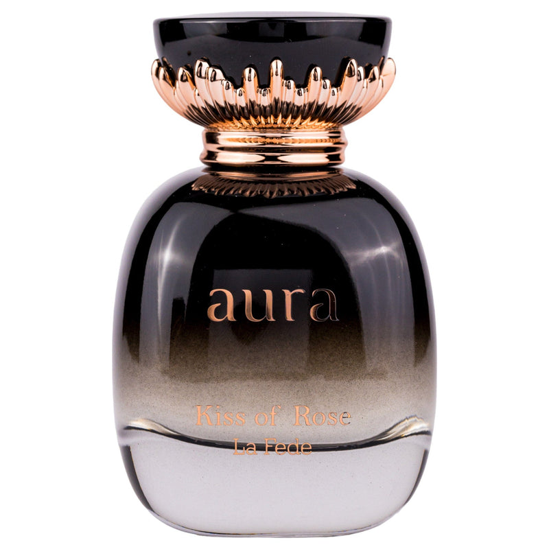 Aura Kiss of Rose Eau de Parfum 100ml från La Fede – en elegant och romantisk doft med blommiga och fruktiga noter.