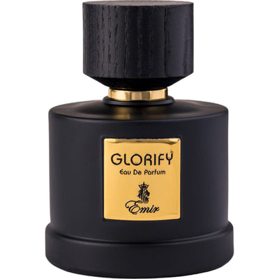 Glorify Eau de Parfum 100ml från Emir: en unisexdoft med eleganta, kryddiga och träiga noter för självsäkerhet och stil.
