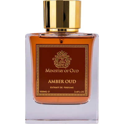 Amber Oud Extrait de Parfum 100ml av Ministry of Oud: en lyxig, orientalisk doft med amber och oud för en sofistikerad känsla.