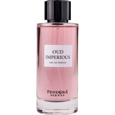 Oud Imperious Eau de Parfum från Pendora Scents: en djärv, unisex doft med rika, träiga och kryddiga noter.