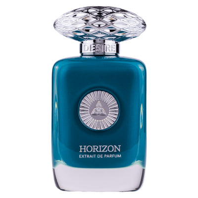 Horizon Extrait de Parfum 100ml från Auraa Desire: en unik unisexdoft med kryddiga och träiga noter för tidlös elegans.