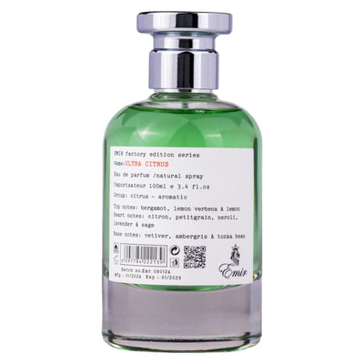 Ultra Citrus Factory Edition Eau de Parfum 100ml från Emir - en unisexdoft med frisk citrus och sofistikerade inslag.