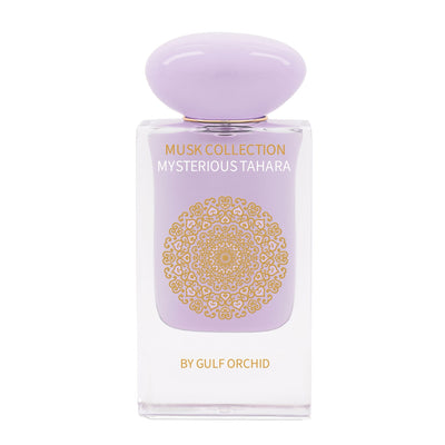Mysterious Tahara Eau de Parfum 60ml från Gulf Orchid: en förtrollande doft av exotiska blommor och djupa tränoter som väcker känslor av mystik.