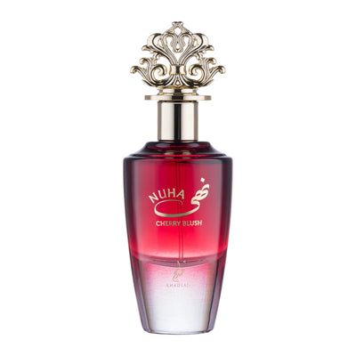 Nuha Cherry Blush Eau de Parfum 85ml från Khadlaj: En fruktig och blommig doft med sötma av körsbär och en hint av romantik. Perfekt för alla tillfällen.