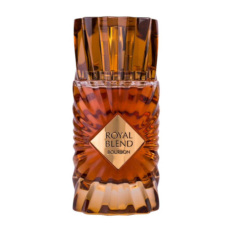 Royal Blend Bourbon Extract de Parfum 100ml - en lyxig doft med djupa, rika toner av bourbon och vanilj. Perfekt för en sofistikerad aromatisk upplevelse.