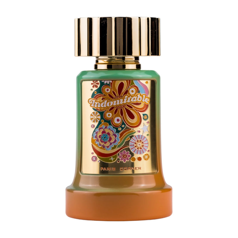 Indomitable Eau de Parfum 100ml från Paris Corner utstrålar styrka med fräscha citrusnoter och en varm, träig bas. En doft för den modiga.