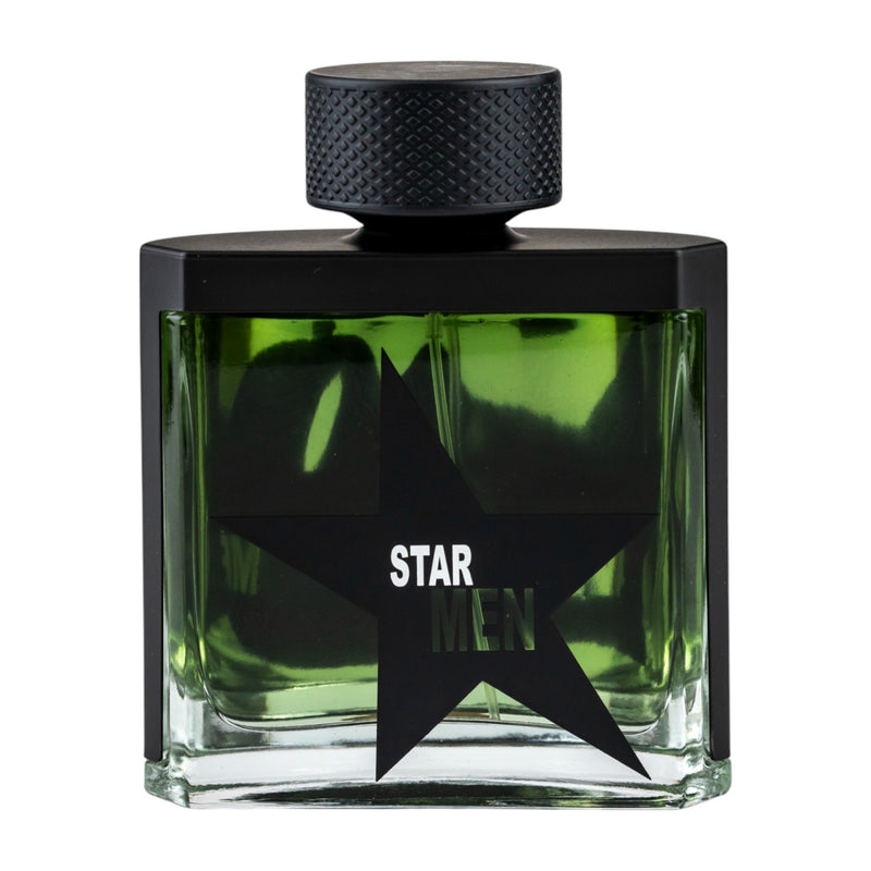Star Men Eau de Parfum 100ml - En kraftfull och maskulin doft som kombinerar fräscha och träiga noter för en minnesvärd upplevelse. Perfekt för självförtroende.