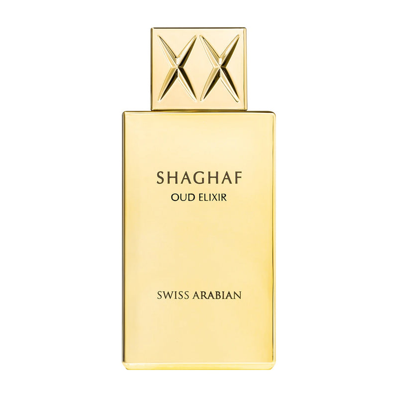 Shaghaf Oud Elixir är en lyxig parfym med intensiva noter av oud, blommor och kryddor som skapar en förtrollande och sensuell doftupplevelse.