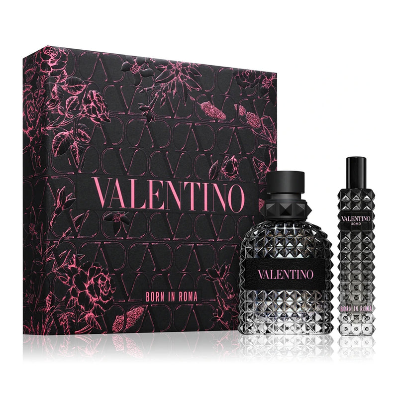 Valentino Uomo Born in Roma Set med 100ml och 10ml Eau de Toilette. En modern, maskulin doft med friska och orientalisk inslag.